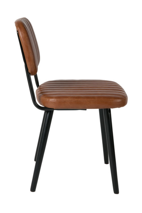Channeled Leather Dining Chair | DF Jake | Oroa.com