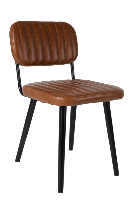 Channeled Leather Dining Chair | DF Jake | Oroa.com