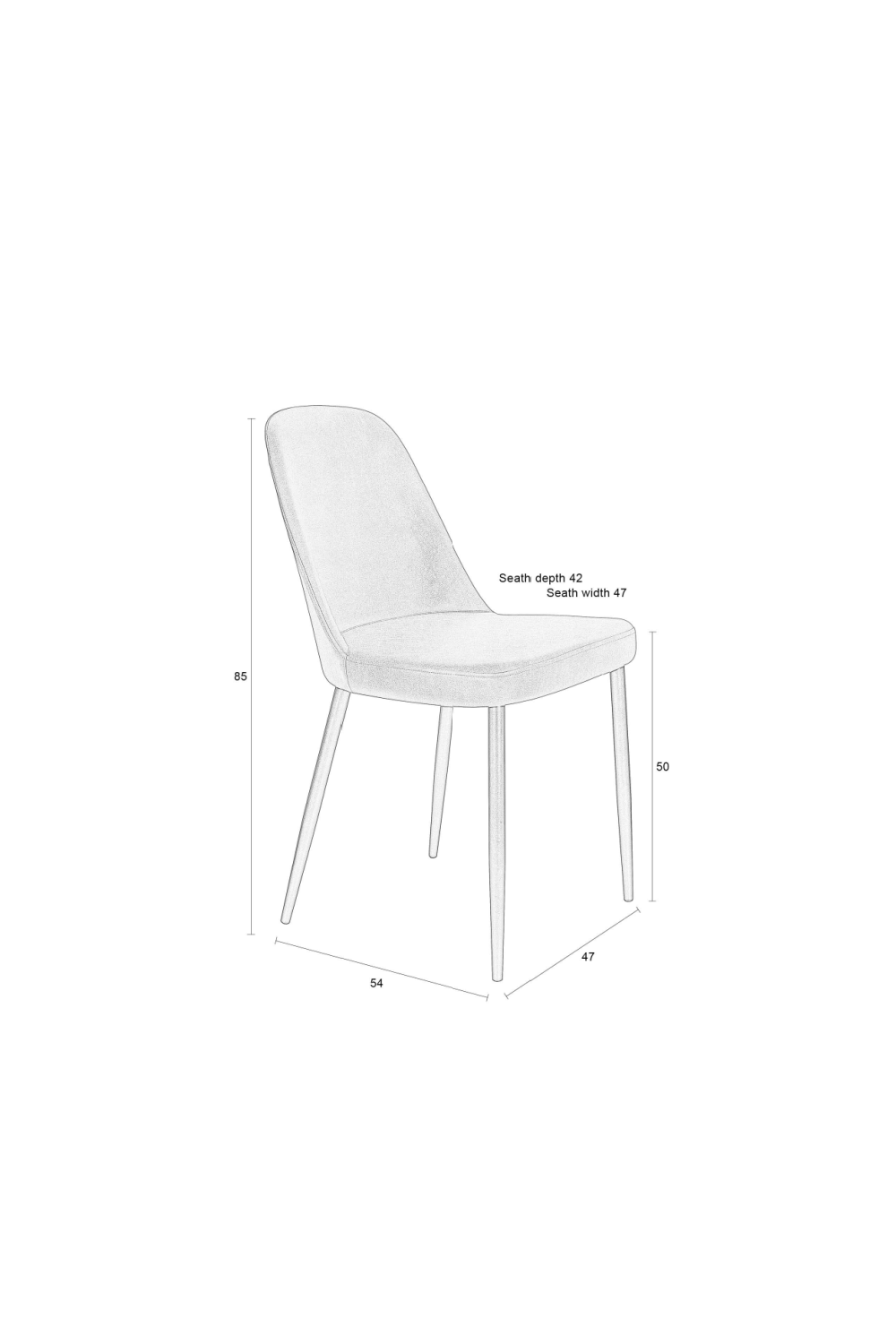   Upholstered Modern Dining Chairs (2) | Oroa.com