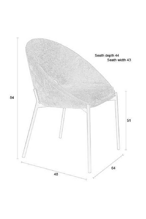 Curved Dining Chairs (2) | DF Dando | OROA.com
