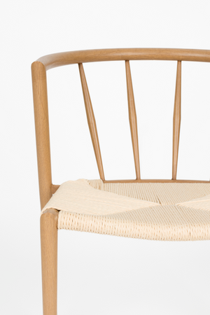 Woven Paper Seat Dining Chairs (2) | DF Che | Oroa.com
