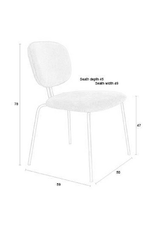 Cushioned Dining Chairs (2) | DF Bouton | OROA.com