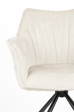 Beige Swivel Armchair Set (2) | DF Kodak | OROA.com