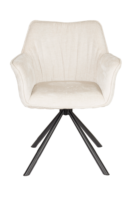 Beige Swivel Armchair Set (2) | DF Kodak | OROA.com