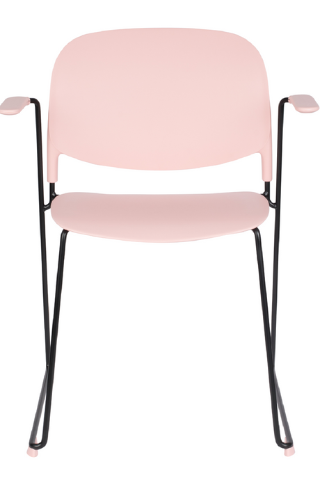 Pink Dining Chairs With Arms (4) | DF Stacks | OROA.com
