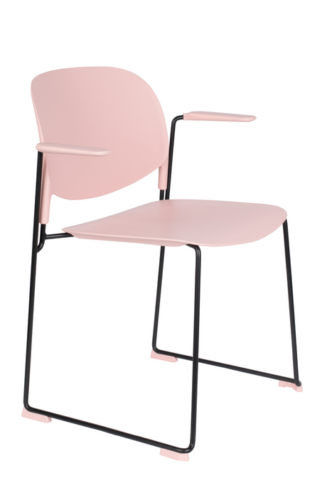 Pink Dining Chairs With Arms (4) | DF Stacks | OROA.com