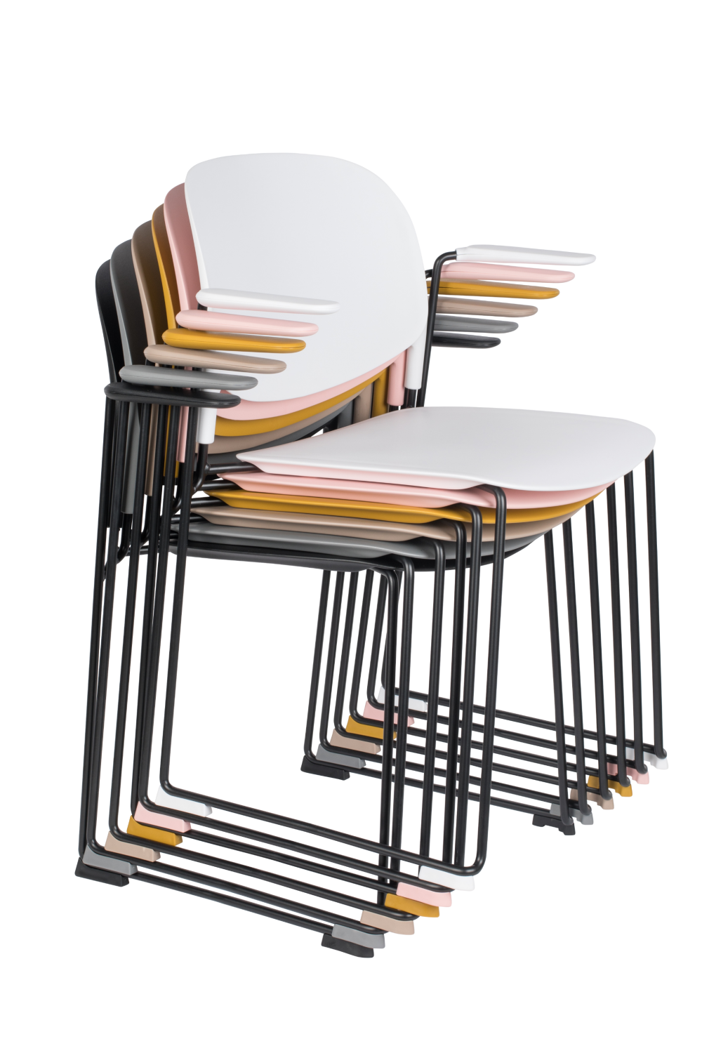 Pink Dining Chairs With Arms (4) | DF Stacks | OROA.com