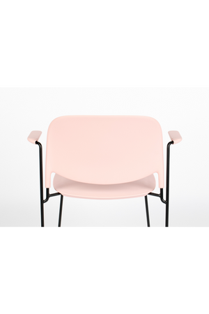 Pink Dining Chairs With Arms (4) | DF Stacks | OROA.com