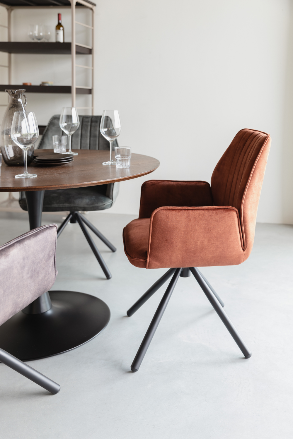 Velvet Modern Dining Armchairs (2) | DF Jamie | OROA.com