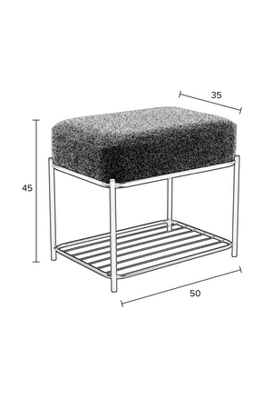 Padded Iron Stool | DF Milou | Oroa.com