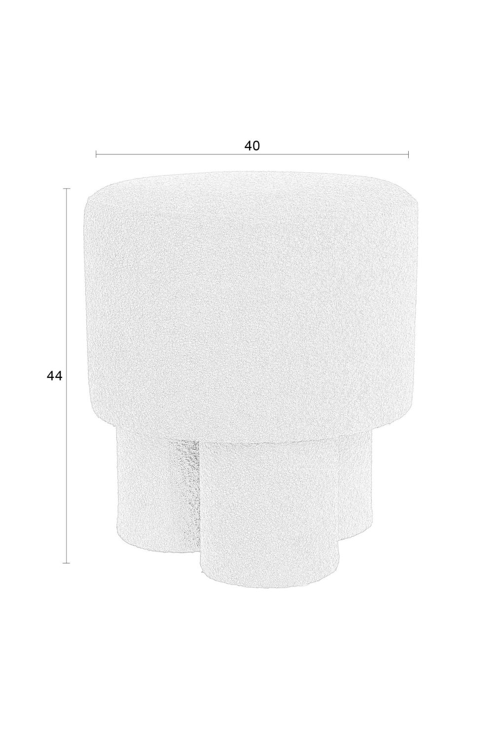 Bouclé Modern Stool | DF Marcos | OROA.com