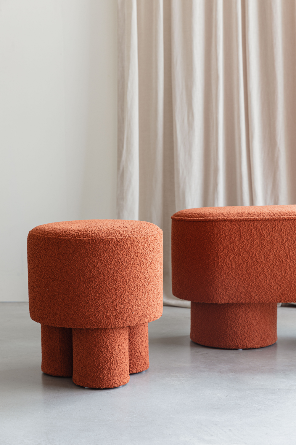 Bouclé Modern Stool | DF Marcos | OROA.com