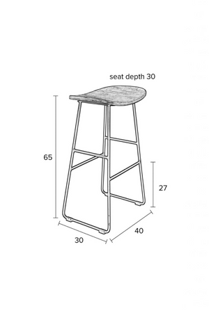   Brown Saddle Counter Stool | Oroa.com