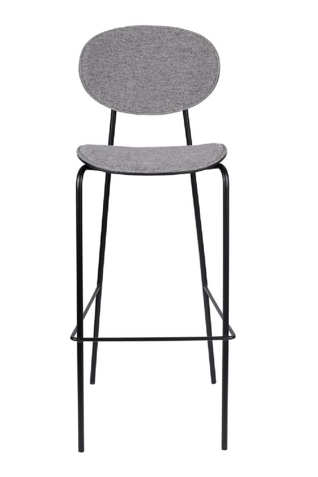 Gray Upholstered Barstools (2) | DF Donny | OROA.com