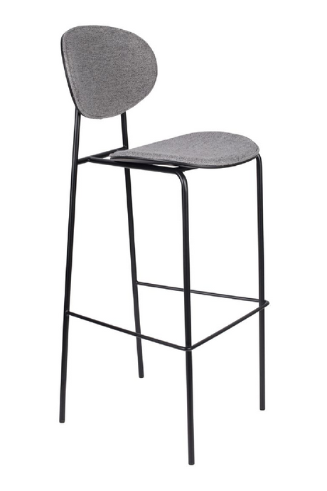 Gray Upholstered Barstools (2) | DF Donny | OROA.com