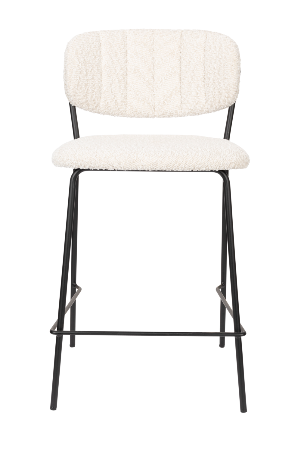   White Bouclé Counter Stools (2) | Oroa.com
