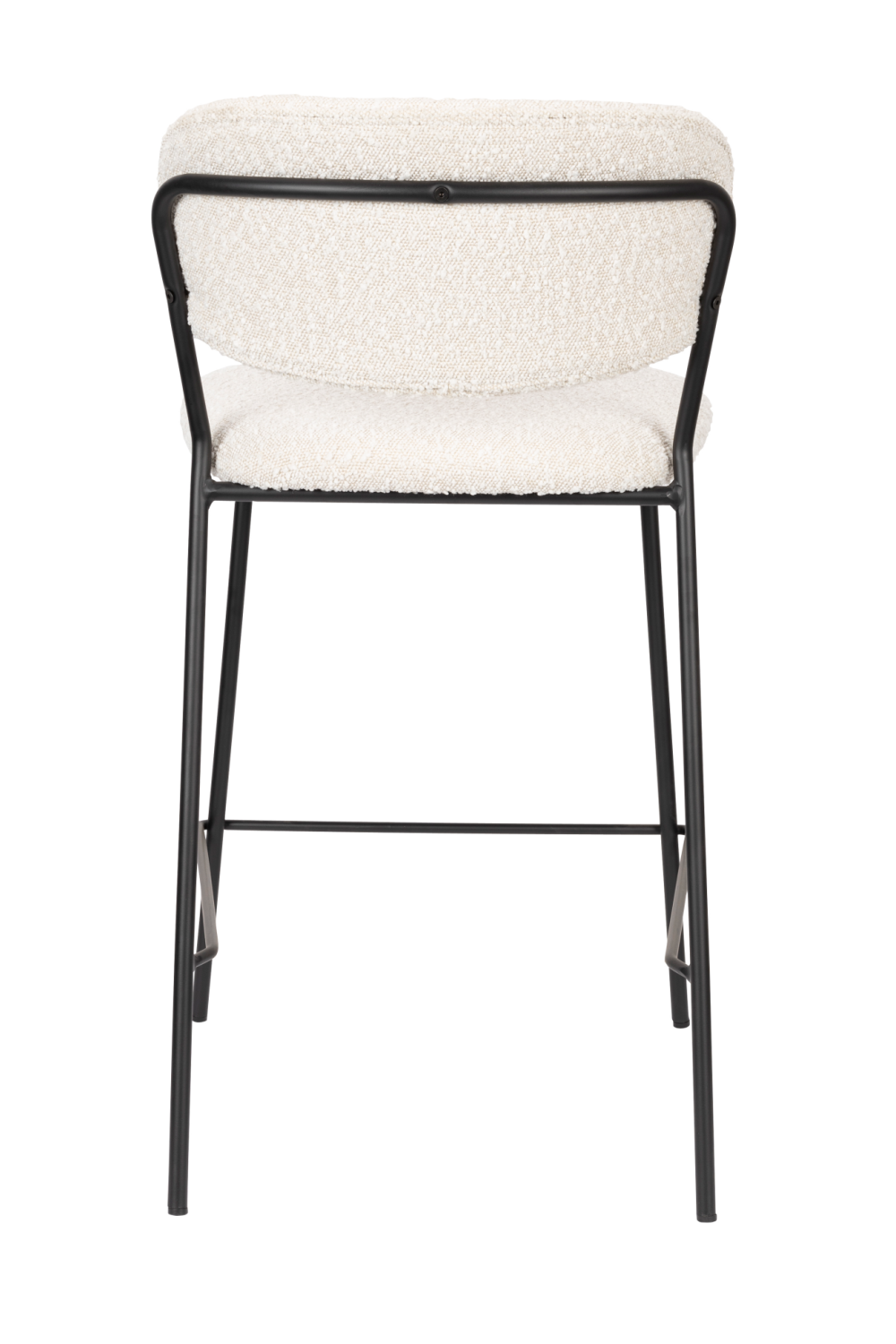   White Bouclé Counter Stools (2) | Oroa.com