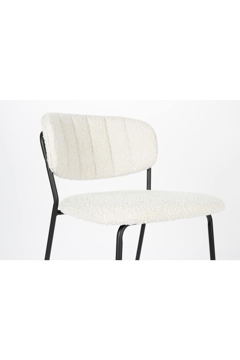   White Bouclé Counter Stools (2) | Oroa.com