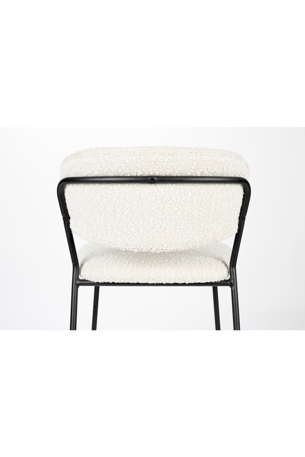   White Bouclé Counter Stools (2) | Oroa.com