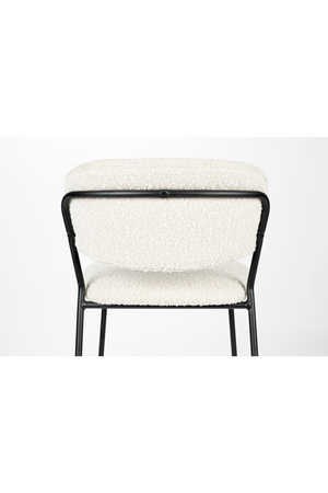   White Bouclé Counter Stools (2) | Oroa.com