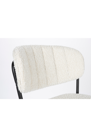   White Bouclé Counter Stools (2) | Oroa.com