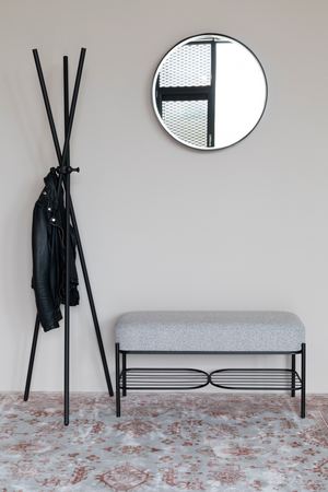 Gray Upholstered Bench | DF Milou | OROA.com