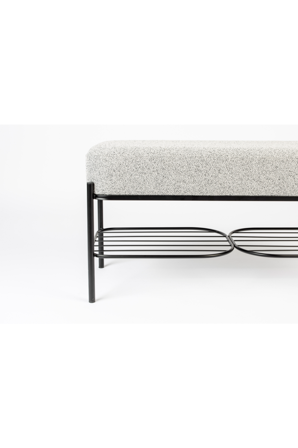 Gray Upholstered Bench | DF Milou | OROA.com