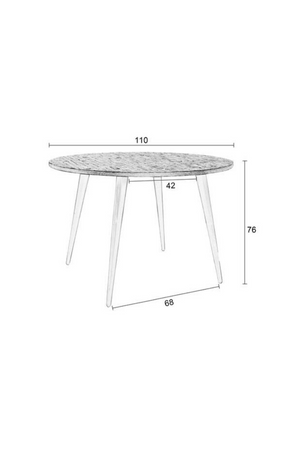 Round Teak Dining Table | DF Mo | OROA.com