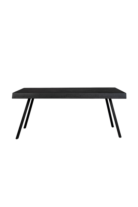 Black Lacquered Teak Dining Table | DF Suri | Oroa.com