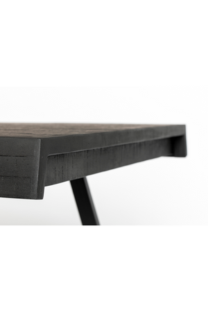 Black Lacquered Teak Dining Table | DF Suri | Oroa.com