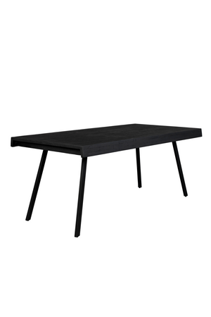 Black Lacquered Teak Dining Table | DF Suri | Oroa.com