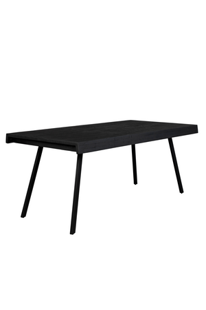 Black Lacquered Teak Dining Table | DF Suri | Oroa.com