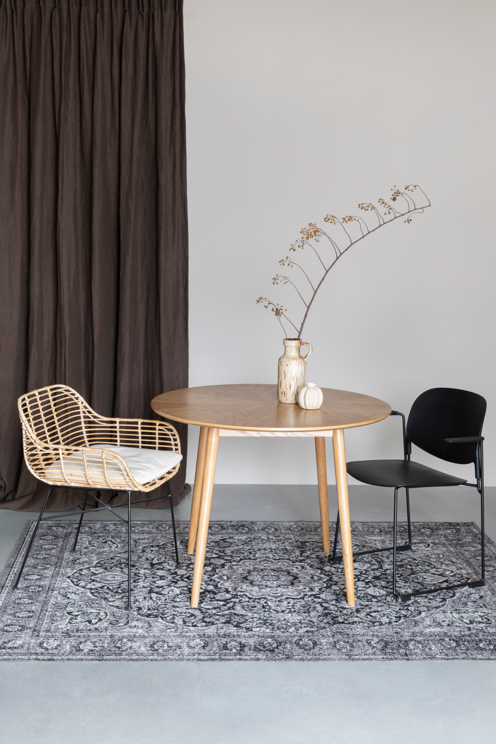 Round Natural Wood Dining Table | DF Fabio | OROA.com