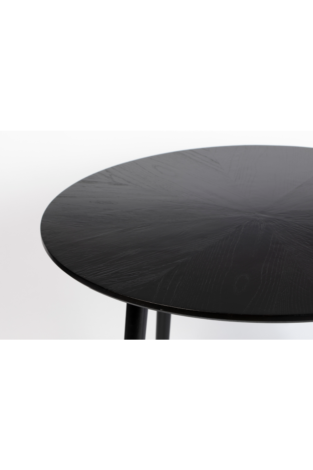 Round Black Wood Dining Table | DF Fabio | Oroatrade.com