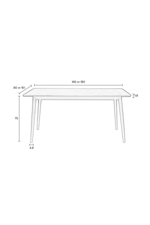 Rectangular Black Dining Table | DF Fabio | OROA.com