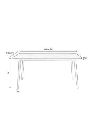 Rectangular Black Dining Table | DF Fabio | OROA.com