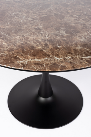 Marble Finish Pedestal Dining Table | DF Maru | Oroa.com