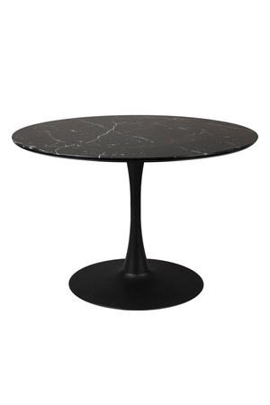 Marble Finish Pedestal Dining Table | DF Maru | Oroa.com