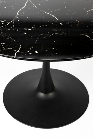 Marble Finish Pedestal Dining Table | DF Maru | Oroa.com