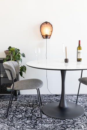 Marble Finish Pedestal Dining Table | DF Maru | Oroa.com