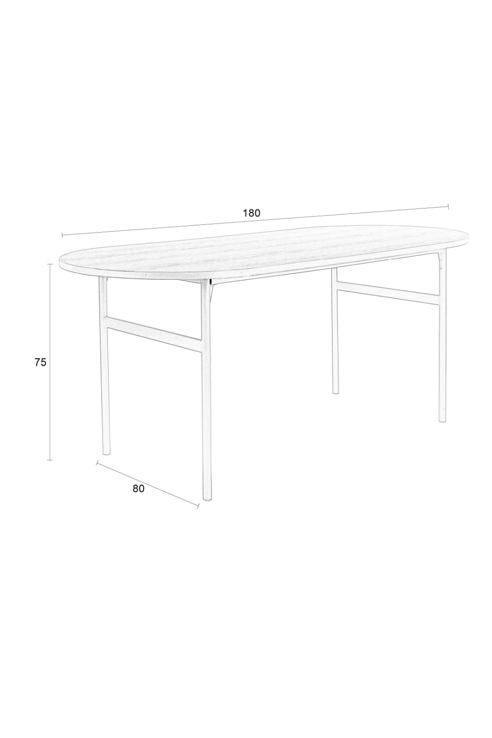 Black Oblong Dining Table | DF Marcio | OROA.com