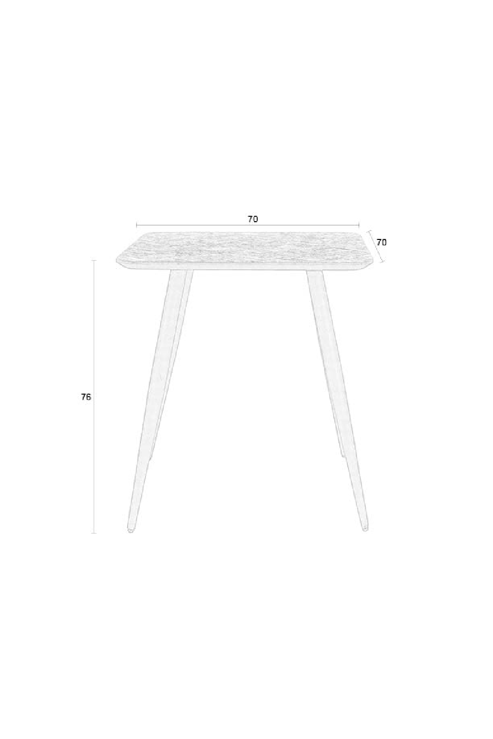 Brown Teak Bistro Table | DF Webster | OROA.com