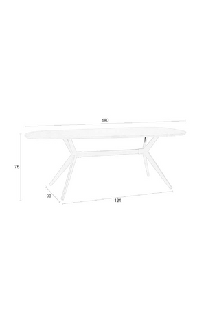 Modern Brown Dining Table | DF Chase | OROA.com