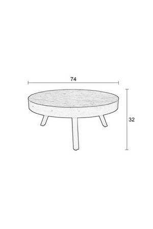 Round Teak Coffee Table | DF Suri | Oroa.com