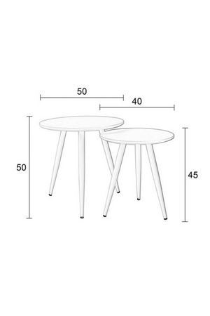 Wooden 3-Legged Side Tables (2) | DF Daven | Oroa.com