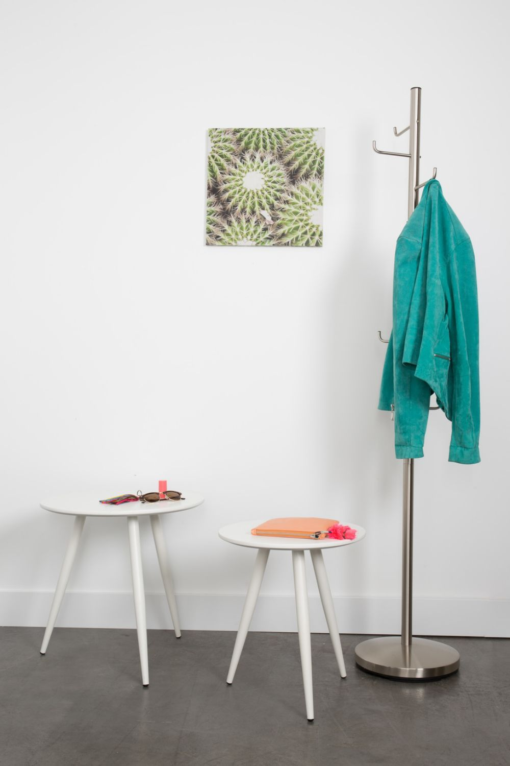 Wooden 3-Legged Side Tables (2) | DF Daven | Oroa.com