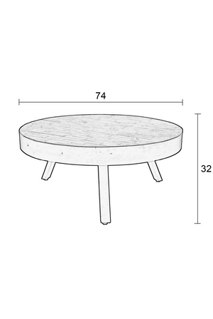Round Teak Coffee Table | DF Suri | Oroa.com