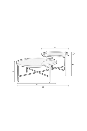 Black Contemporary Coffee Table | DF Li | OROA.com