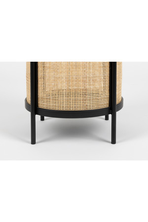 Rattan Accented Side Table | DF Makoto | OROA.com