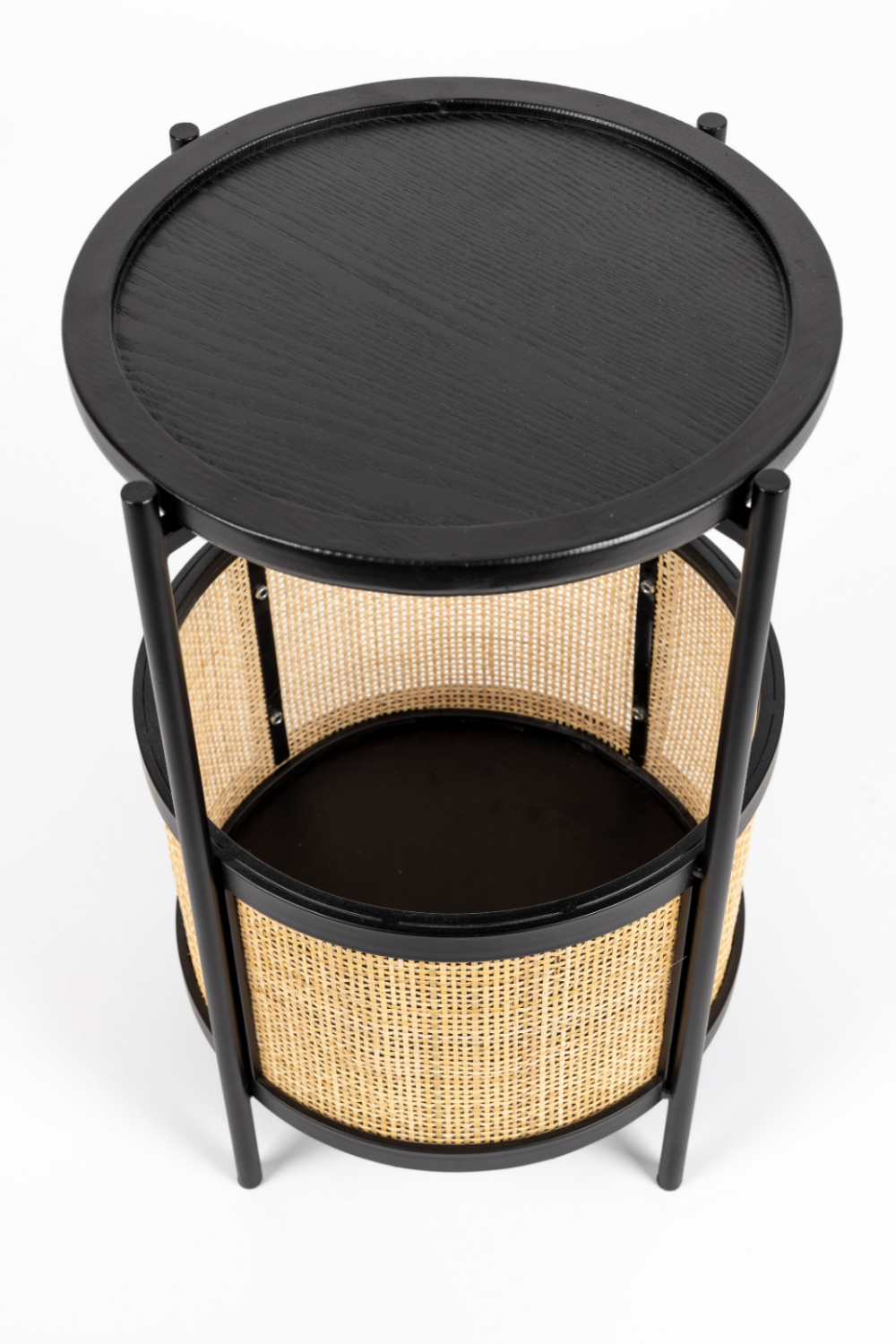 Rattan Accented Side Table | DF Makoto | OROA.com